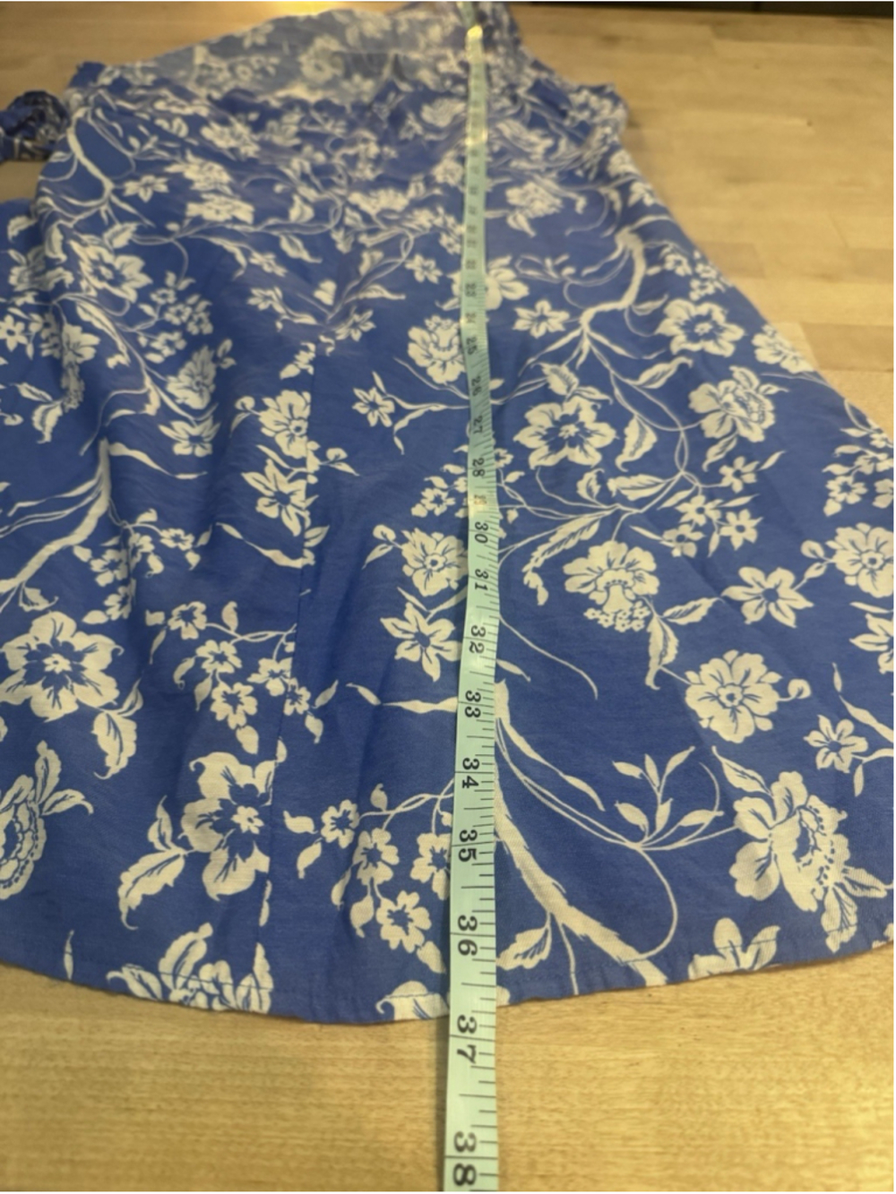 CUPSHE One-Shoulder Hawaiian Holiday Floral Blue White Dress Size XL - Picture 12 of 12